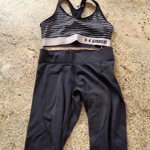 Under Armour workout top and bottom
